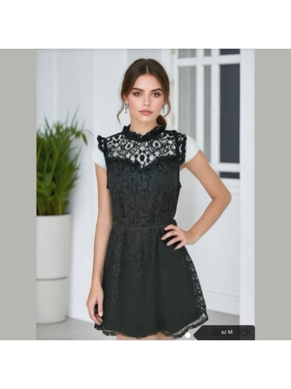 NWT Navy Blue lace dress by Manteau size M